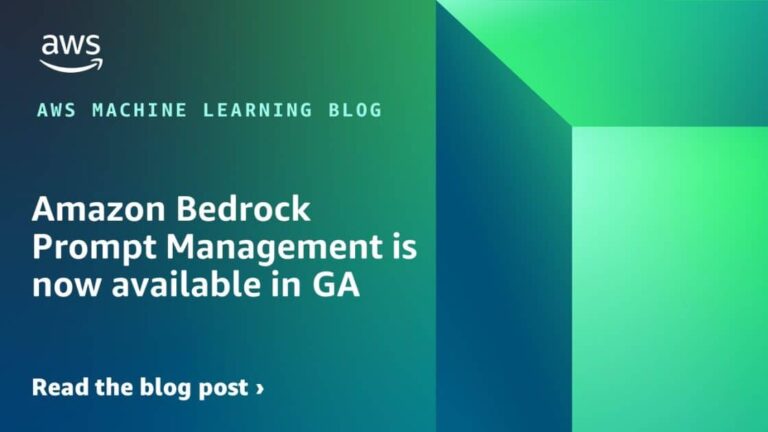 Amazon Bedrock Prompt Management is now available in GA