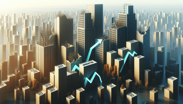 Three people seated over a table looking over reports with charts.