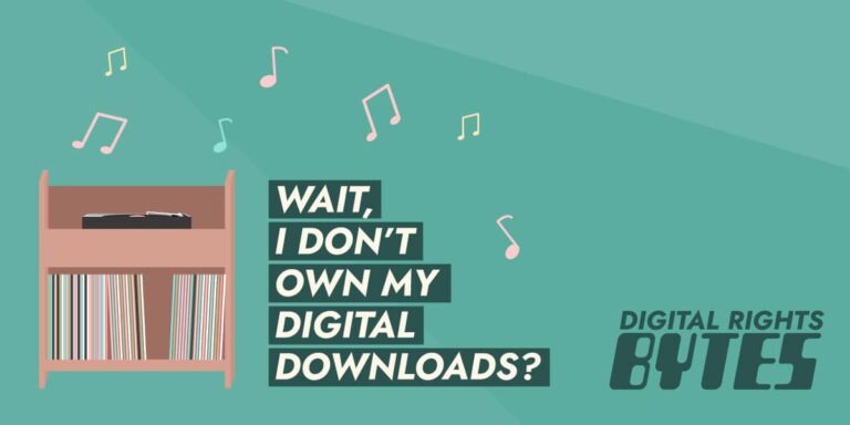 Record player on top of a bookshelf with colorful music notes above it.