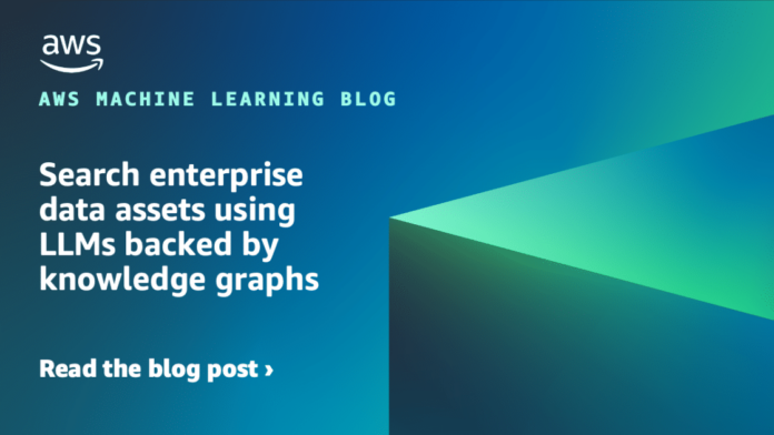 Search enterprise data assets using LLMs backed by knowledge graphs