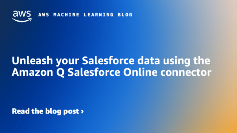 Unleash your Salesforce data using the Amazon Q Salesforce Online connector