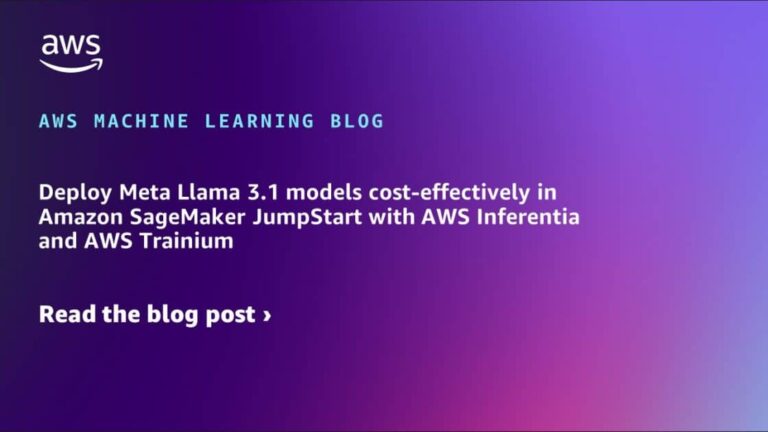 Deploy Meta Llama 3.1 models cost-effectively in Amazon SageMaker JumpStart with AWS Inferentia and AWS Trainium