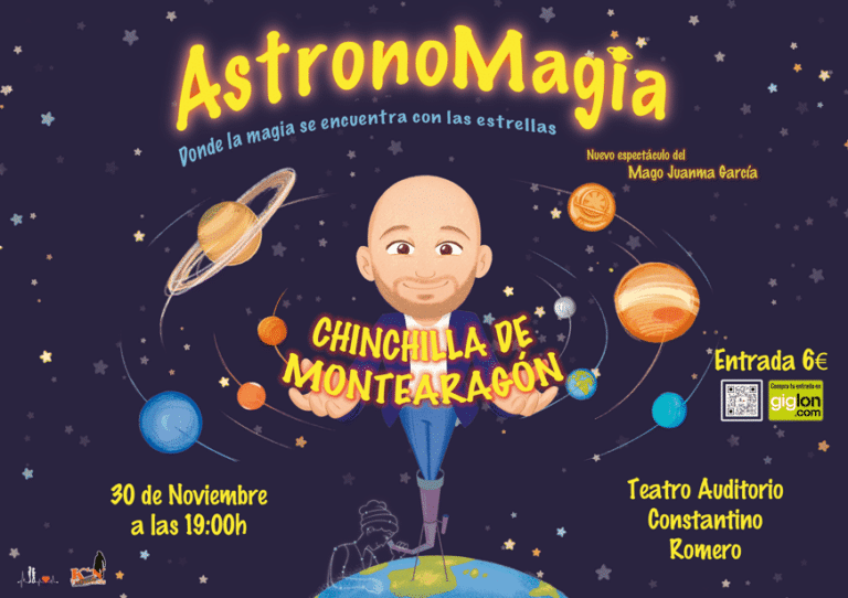 El Mago Juanma García lleva "Astronomagia, donde la magia se encuentra con las estrellas" al Teatro Auditorio Constantino Romero: magia, ciencia y humor para toda la familia