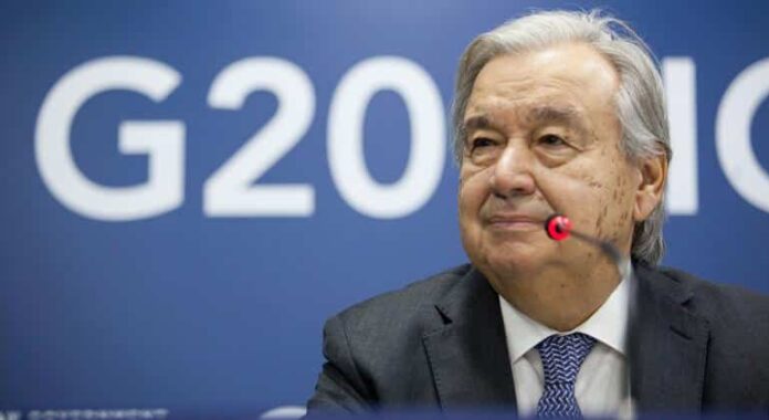 Guterres insta al G20 a liderar la solución de los problemas mundiales