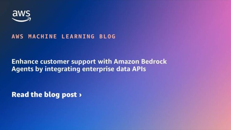 Enhance customer support with Amazon Bedrock Agents by integrating enterprise data APIs