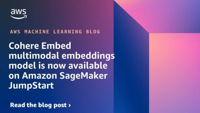 Cohere Embed multimodal embeddings model is now available on Amazon SageMaker JumpStart