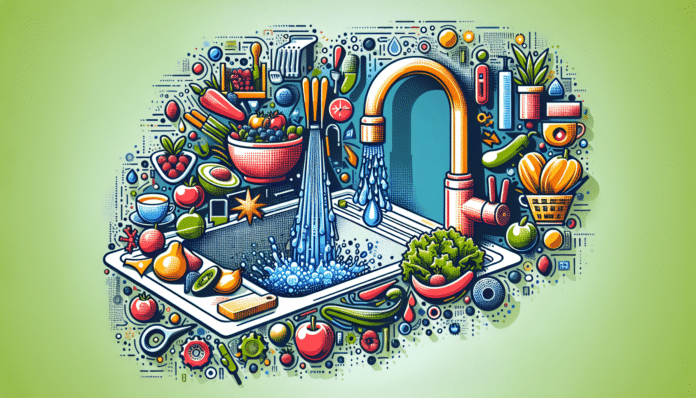 elimina el exceso de agua en la cocina y es ideal para encimeras pequeñas