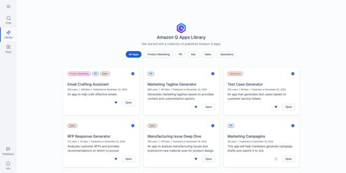 Amazon Q Apps supports customization and governance of generative AI-powered apps