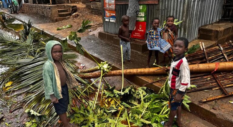 El ciclón Chido ha dejado a más de 90.000 niños afectados en Mozambique
