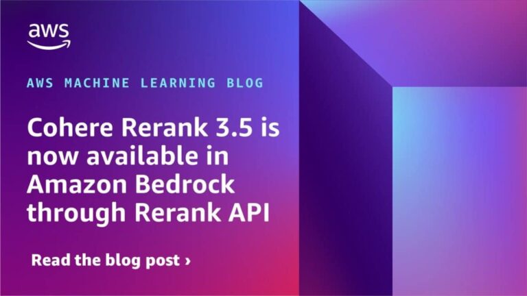 Cohere Rerank 3.5 is now available in Amazon Bedrock through Rerank API