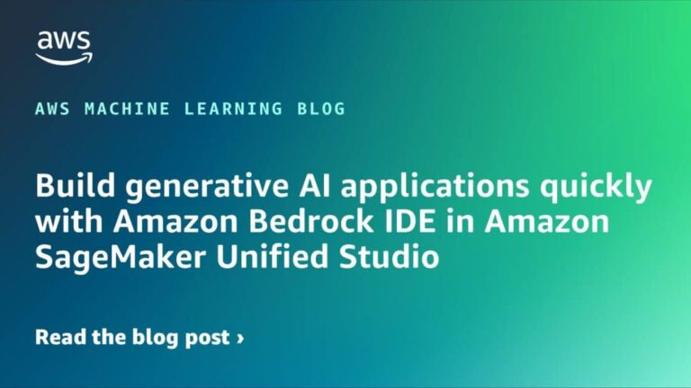 Build generative AI applications quickly with Amazon Bedrock IDE in Amazon SageMaker Unified Studio