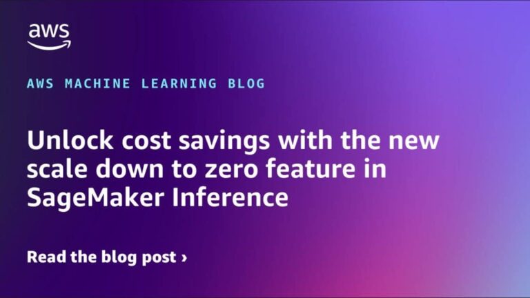 Unlock cost savings with the new scale down to zero feature in SageMaker Inference
