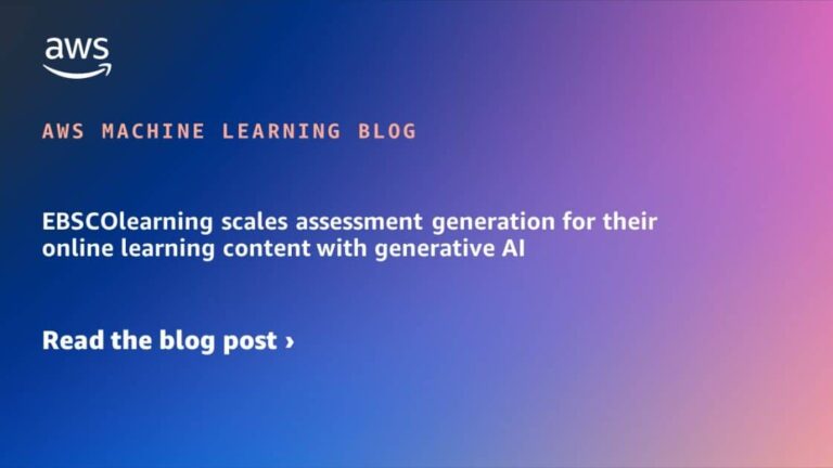 EBSCOlearning scales assessment generation for their online learning content with generative AI