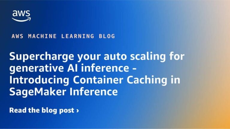 Supercharge your auto scaling for generative AI inference – Introducing Container Caching in SageMaker Inference