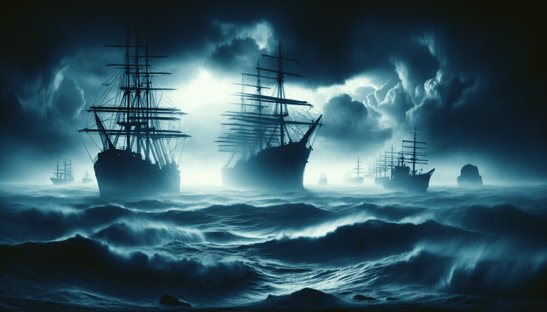 A sinking passenger ship.