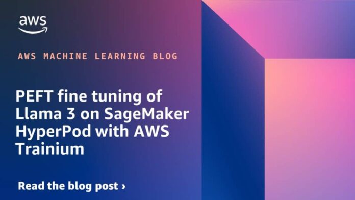 PEFT fine tuning of Llama 3 on SageMaker HyperPod with AWS Trainium