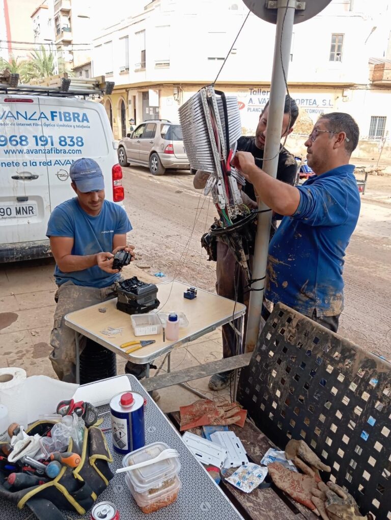 Avanza Fibra cifra en 4,3 millones de euros las pérdidas por la DANA en Valencia