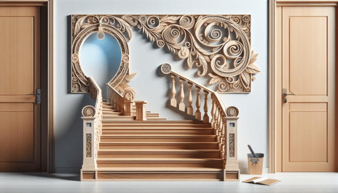 Transforma tu hogar con ideas creativas de escaleras decorativas de madera
