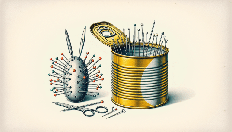 Convertí una lata de sardinas en acerico con esta súper idea y no he vuelto a perder ni una aguja ni un alfiler