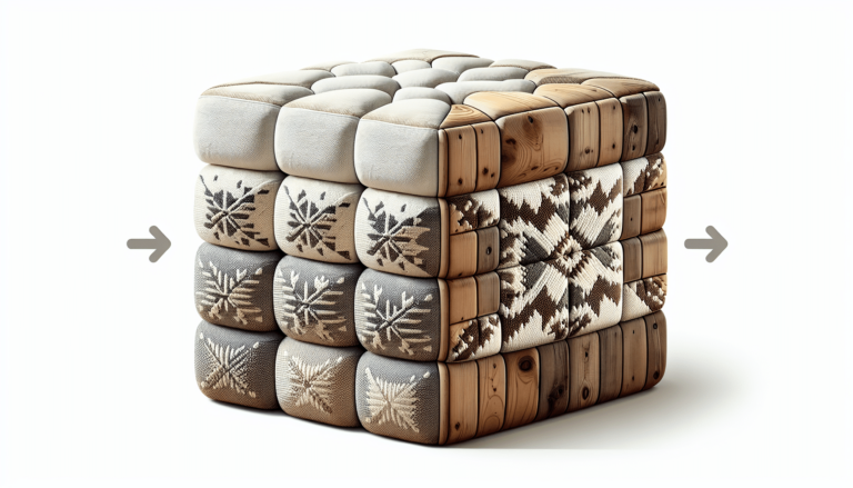 Nunca se me hubiera ocurrido utilizar un cubo de plástico viejuno para crear un puf que parece comprado en una tienda de diseño nórdico