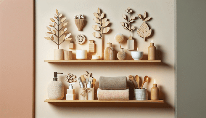 Decorar estanterías de baño