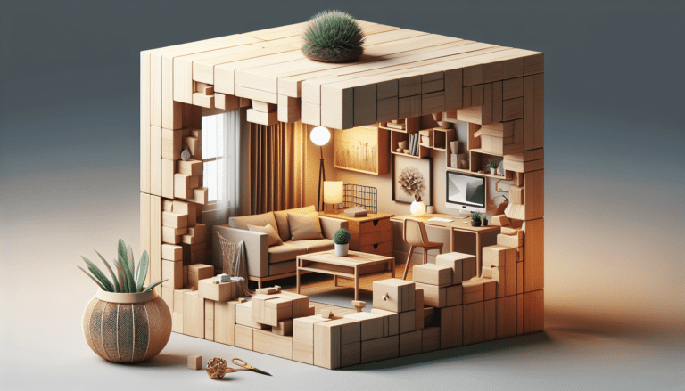 He reutilizado un cubo roto y ahora tengo una cesta para guardar las mantitas del sofá que ordena y decora con gusto mi salón pequeño