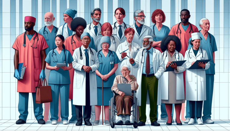 Four doctors are looking at an x-ray image