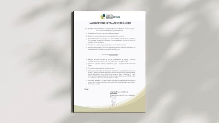 Nace el Primer Manifiesto contra la Desinformación