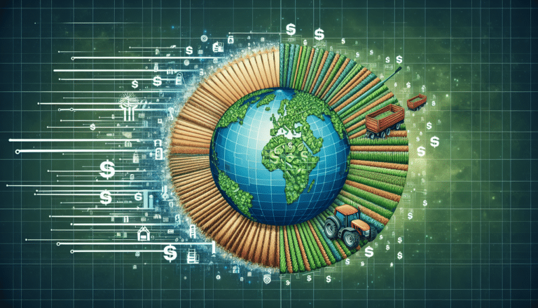 Different fields of land with the different crops on them seen from above