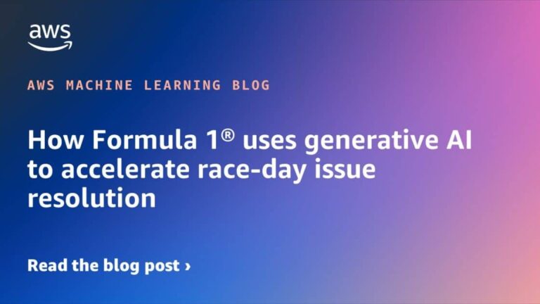 How Formula 1® uses generative AI to accelerate race-day issue resolution
