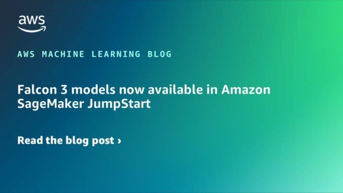 Falcon 3 models now available in Amazon SageMaker JumpStart