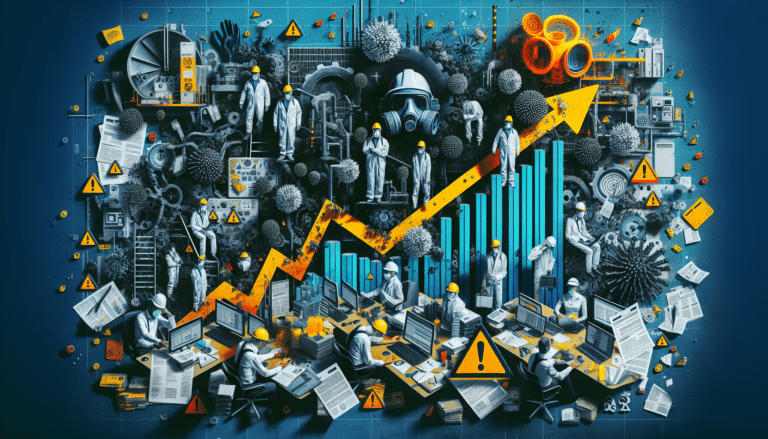 A construction worker on sight wearing protective gear.