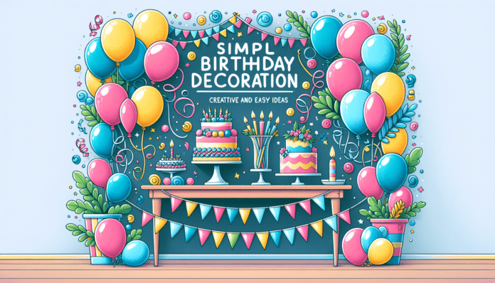 Decoración sencilla para cumpleaños: Ideas fáciles y creativas