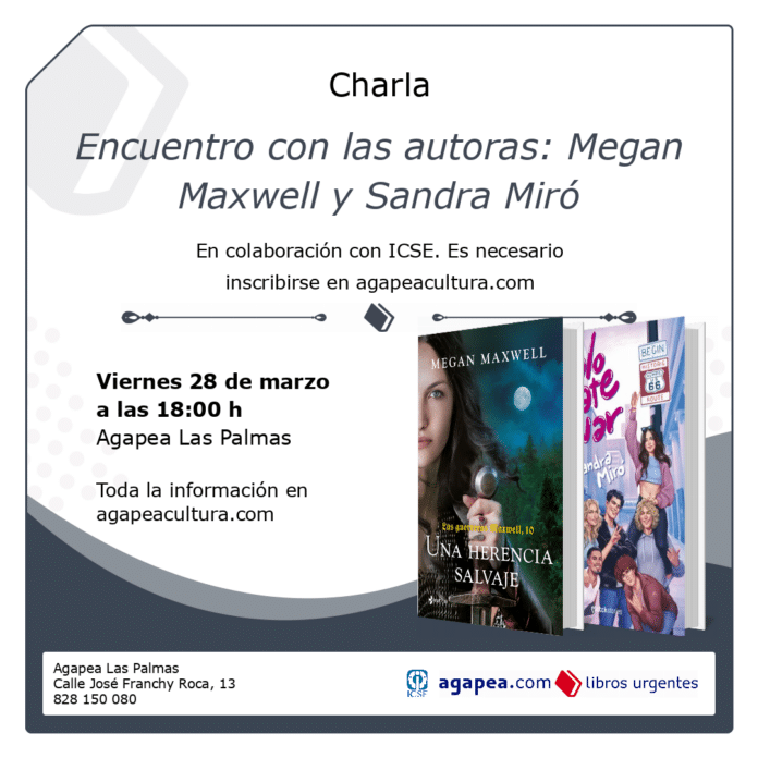 Megan Maxwell y Sandra Miró unen literatura y legado con un encuentro sobre amor y música en Canarias