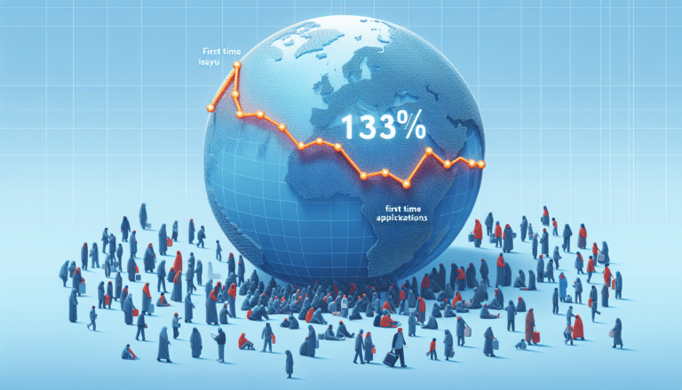 individual takes passport over a desk with papers in it