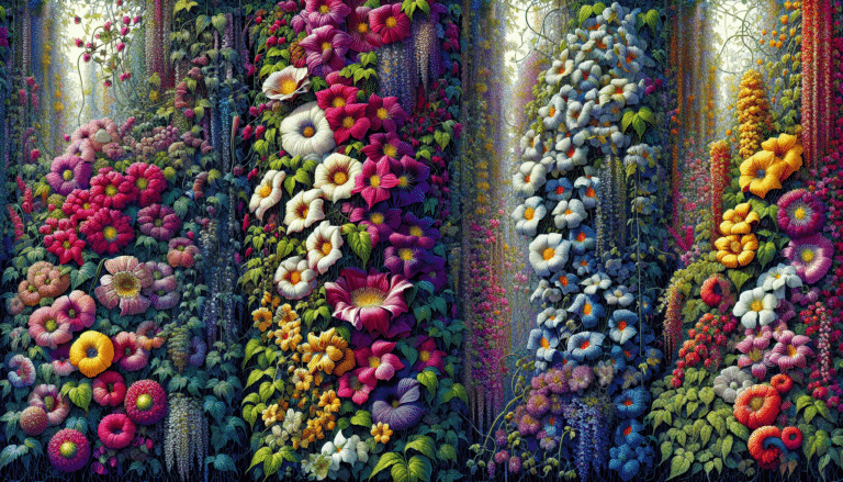 tres plantas trepadoras que tienen una floración espectacular