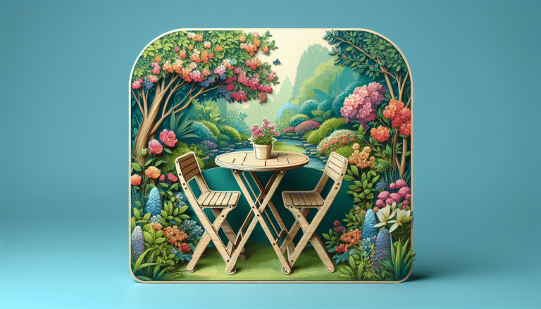 una mesa plegable con jardinera incorporada