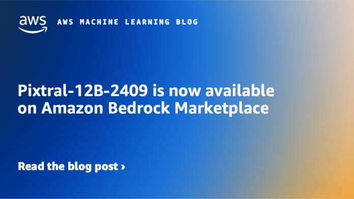 Pixtral-12B-2409 is now available on Amazon Bedrock Marketplace