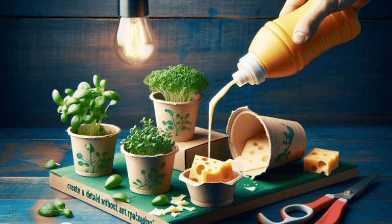 Nunca se me hubiera ocurrido usar el envase del queso fresco a dados de Mercadona para hacer una maceta de hidroponia