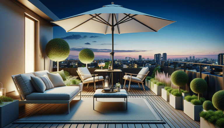 Cómo aprovechar una terraza pequeña con un conjunto de exterior que no ocupa espacio. Es de Carrefour y es elegante y compacto