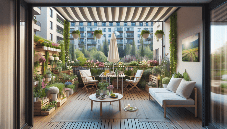 Sin obras y con muebles de Ikea, este balcón ha pasado de ser un espacio anodino a un oasis de primavera