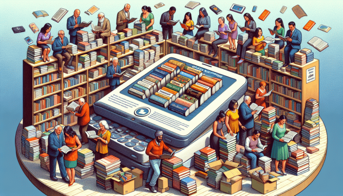 A person picking up books from the delivery box.