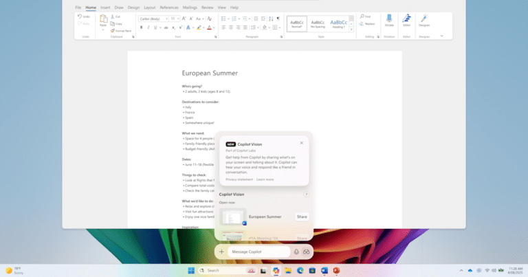 Copilot on Windows: Vision and file search begin rolling out to Windows Insiders