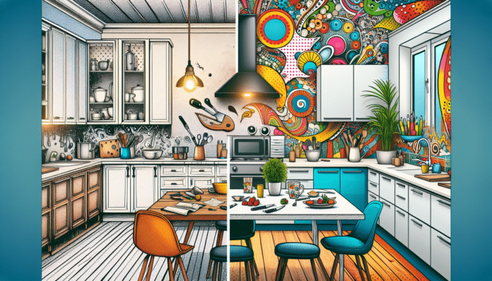 Era una cocina viejuna, y esta sencilla reforma la ha transformado en un espacio moderno, popero y lleno de arte