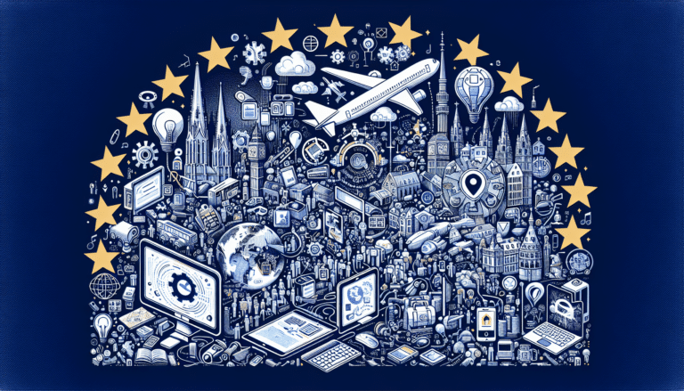 People looking at their laptops and smartphones.