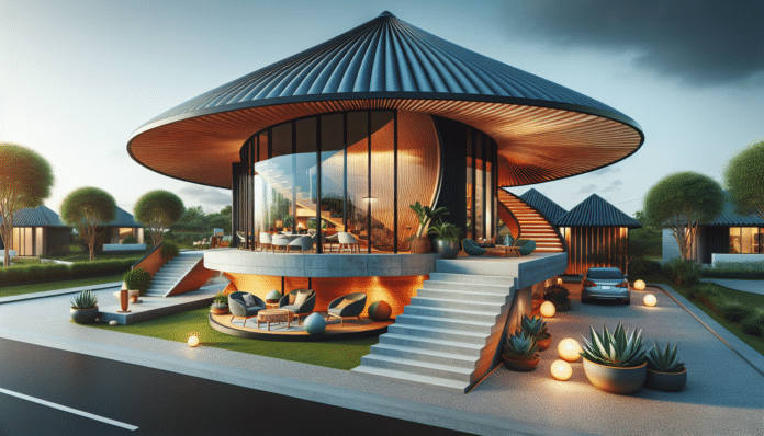 tiene un diseño cónico ideal para casas contemporáneas