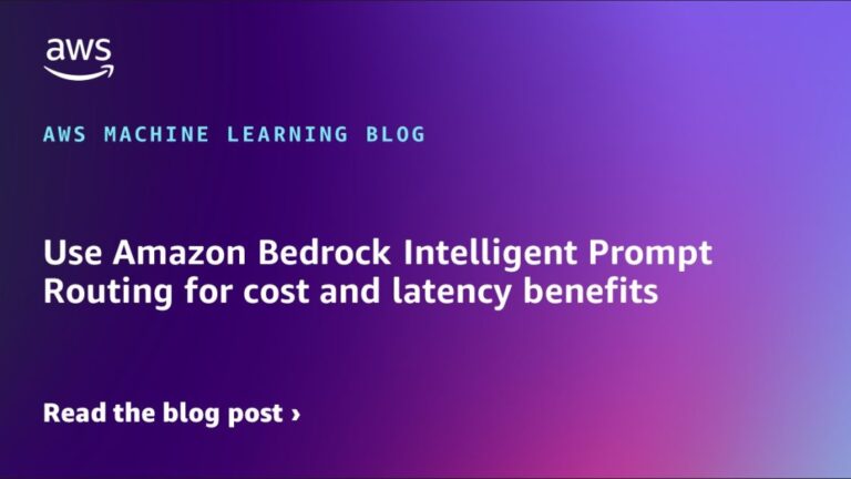 Use Amazon Bedrock Intelligent Prompt Routing for cost and latency benefits
