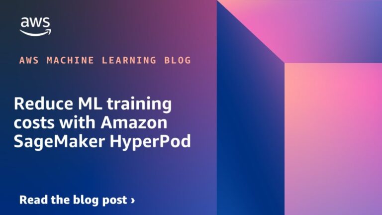 Reduce ML training costs with Amazon SageMaker HyperPod