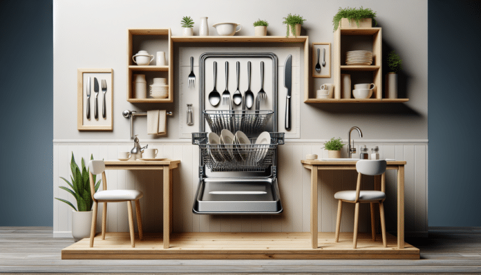 la ideaza de Leroy Merlin para secar los platos que no ocupa espacio y es ideal para cocinas pequeñas