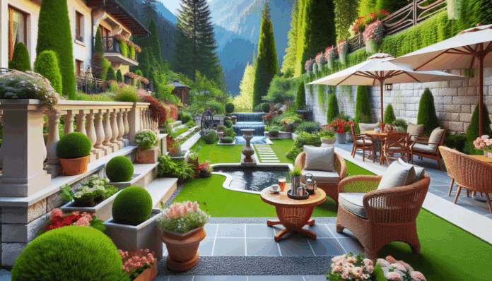 este conjunto de jardín es genial para terrazas mini